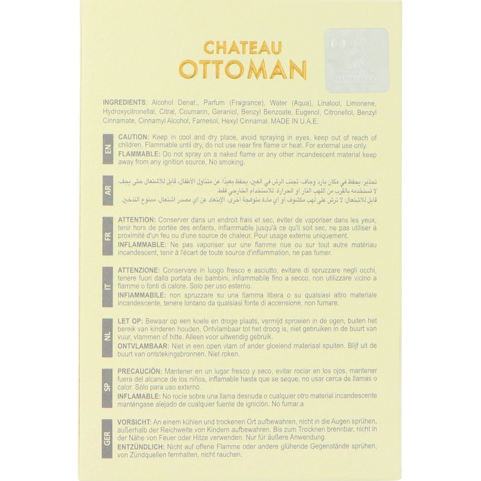 Maison Alhambra Chateau Ottoman Edp 100ml