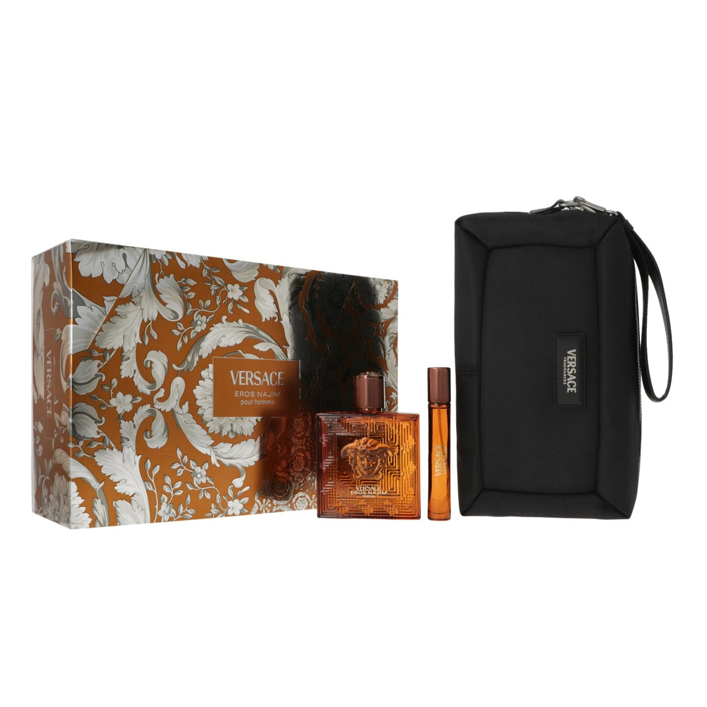 Set Versace Eros Najim Parfum 100ml + Parfum 10ml + Pouch