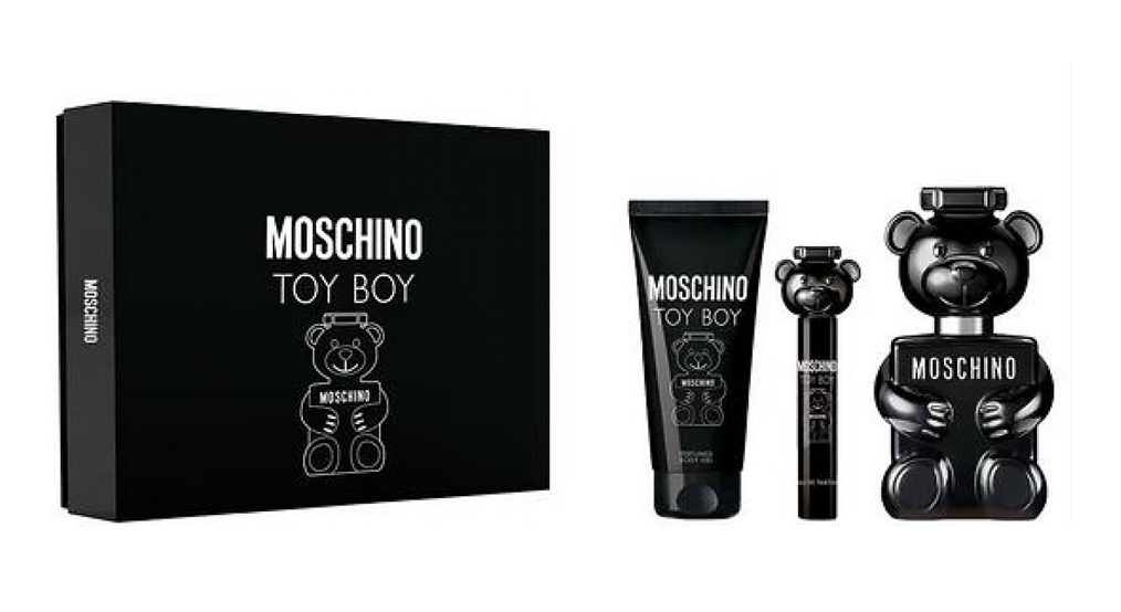 Set: Moschino Toy Boy Eau de Parfum 100 ml + Duschgel 100 ml + Eau de Parfum 10 ml