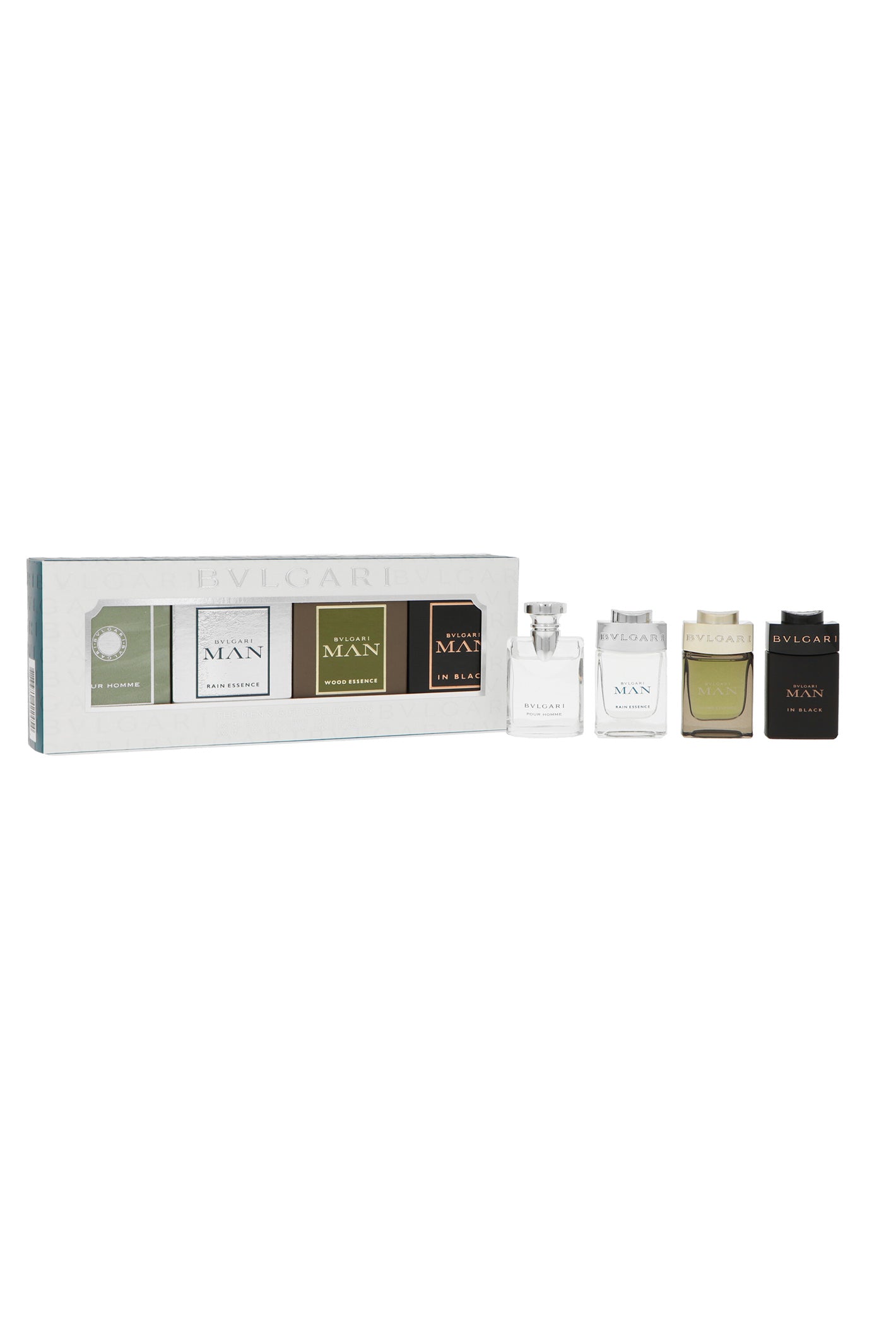 Bvlgari Mini-Set: Pour Homme Edt 5 ml + Man Wood Essence Edp 5 ml + Man In Black Edp 5 ml + Man Rain Essence Edp 5 ml