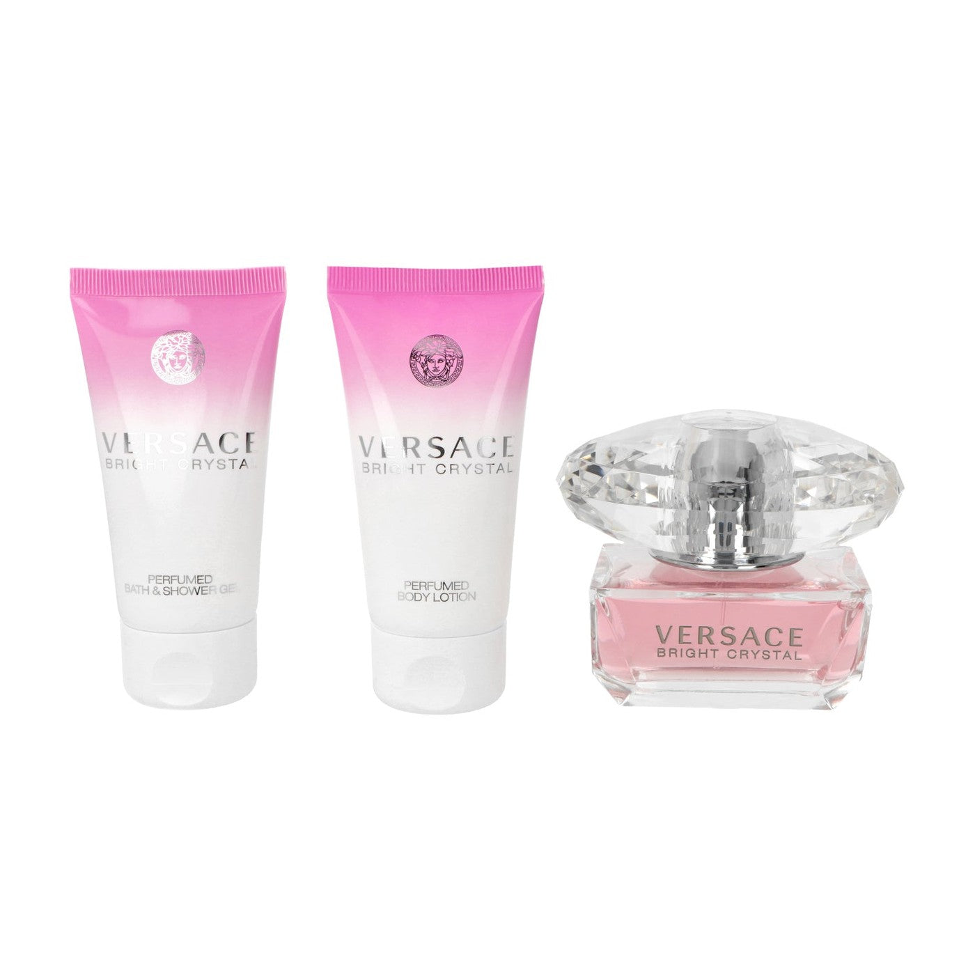 Set Versace Bright Crystal Edt 50ml + Duschgel 50ml + Body Lotion 50ml
