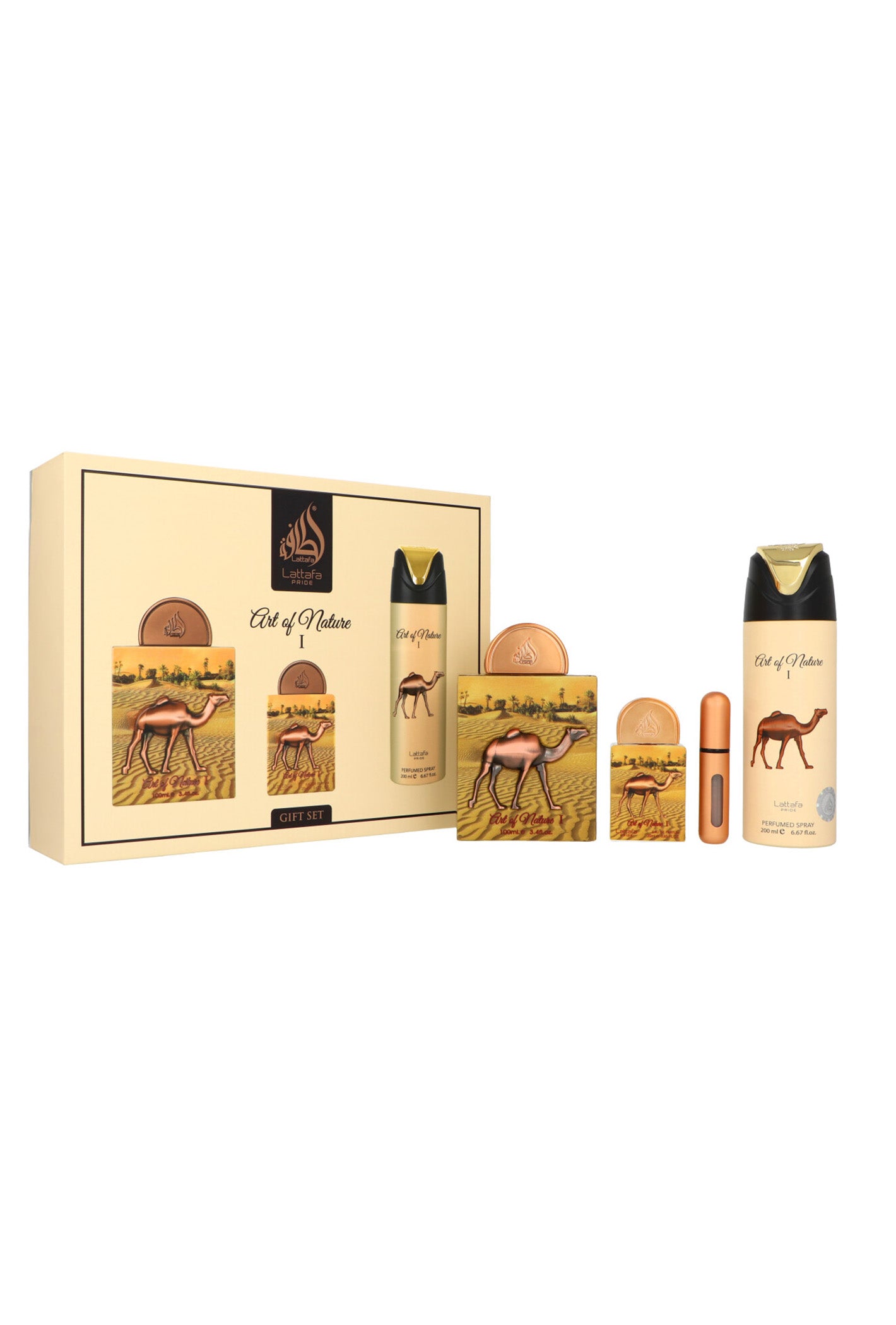 Set Lattafa Art Of Nature I Edp 100ml + Edp 20ml + Deodorant 200ml