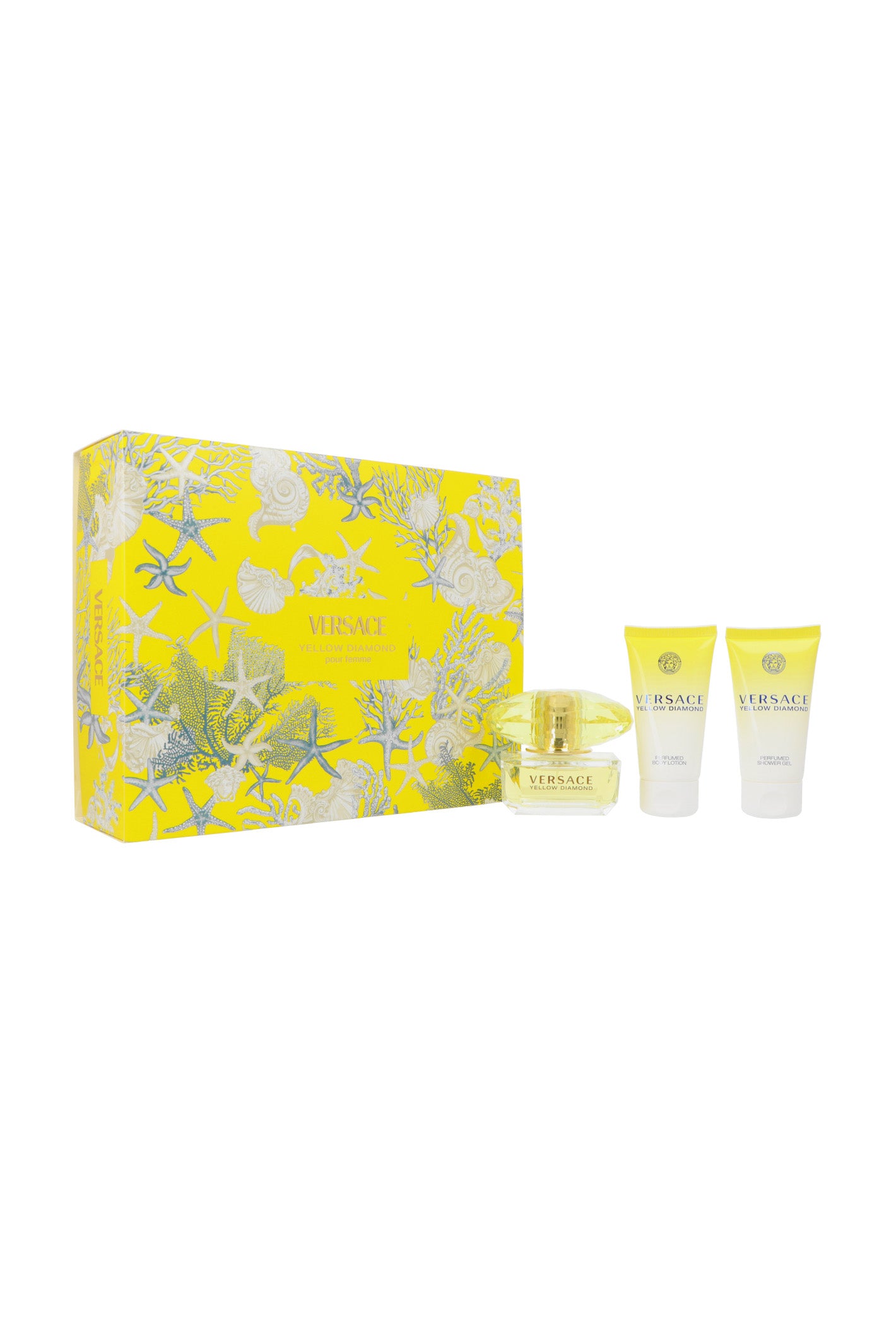 Set Versace Yellow Diamond Edt 50ml + Shower Gel 50ml + Body Lotion 50ml