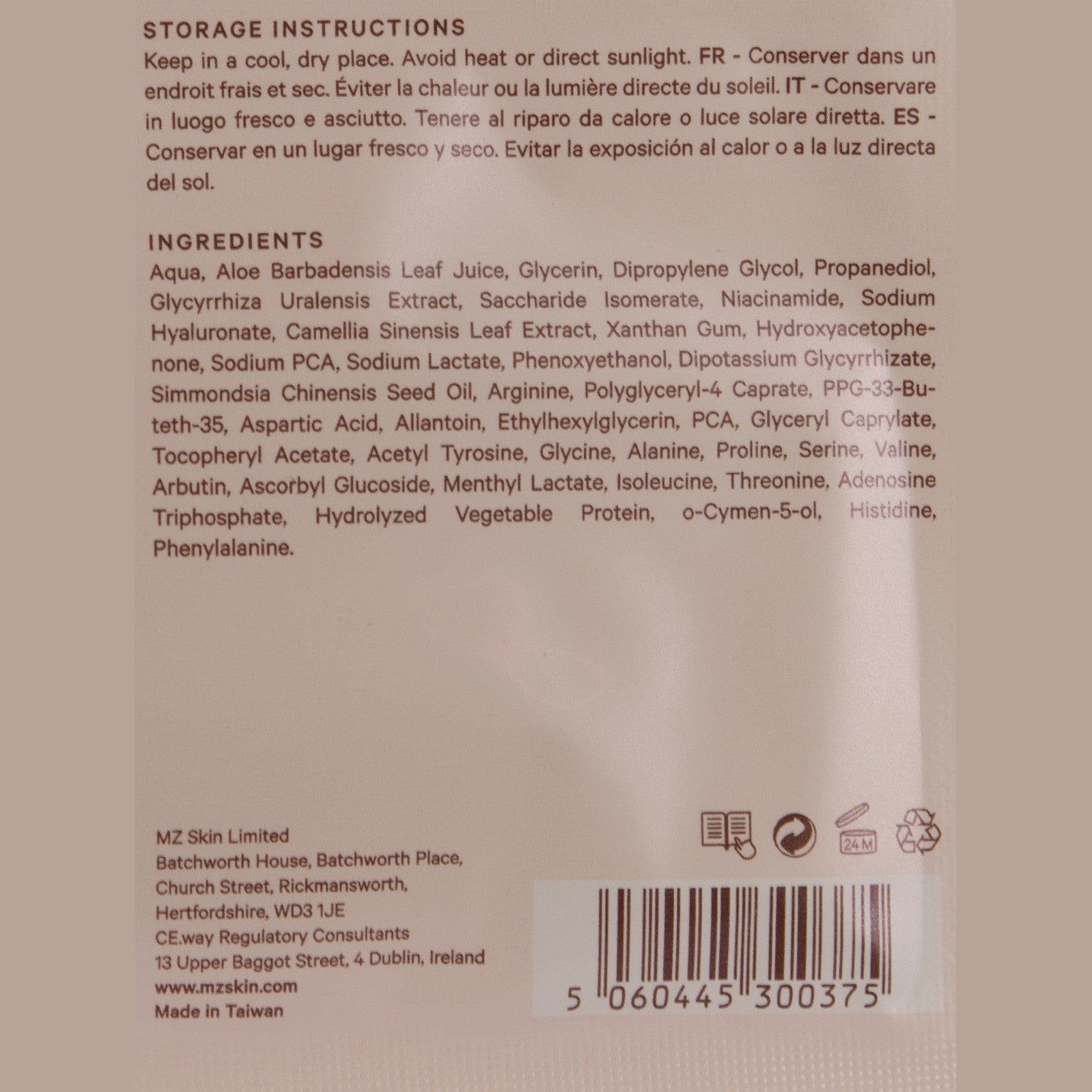 MZ Skin Vitamin-Infused Meso Face Mask 1pc