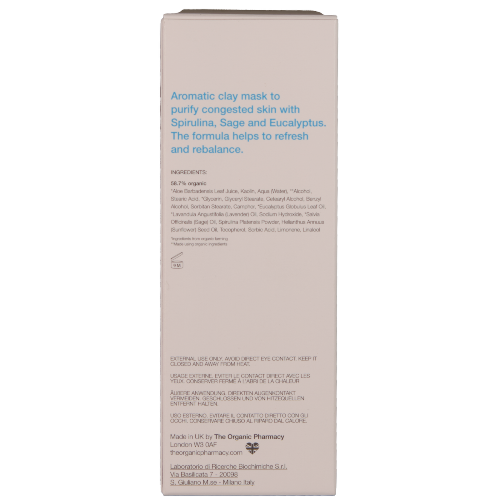 The Organic Pharmacy Reinigende Algen-Tonmaske 60 ml