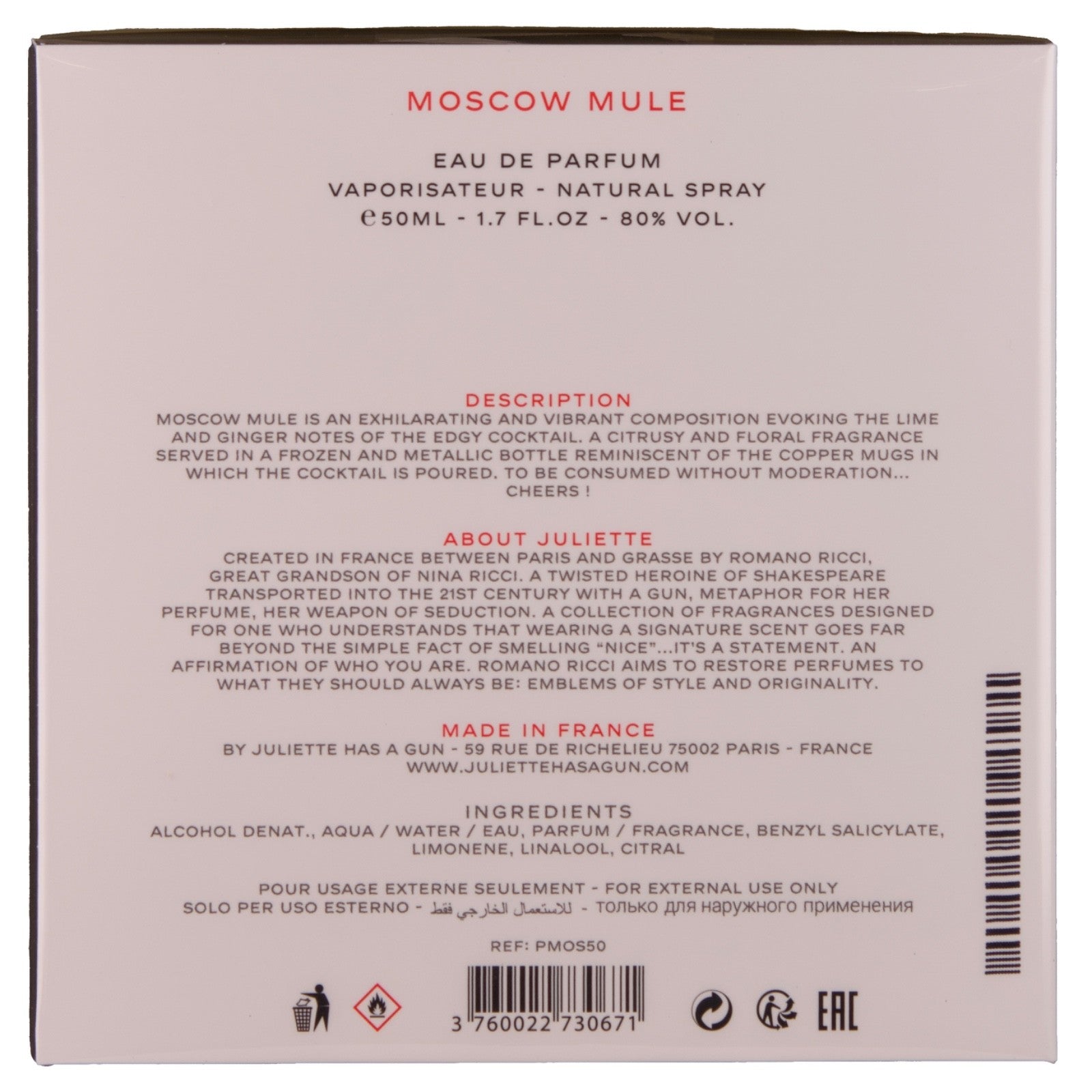 Juliette Has A Gun Moscow Mule Eau de Parfum 50ml