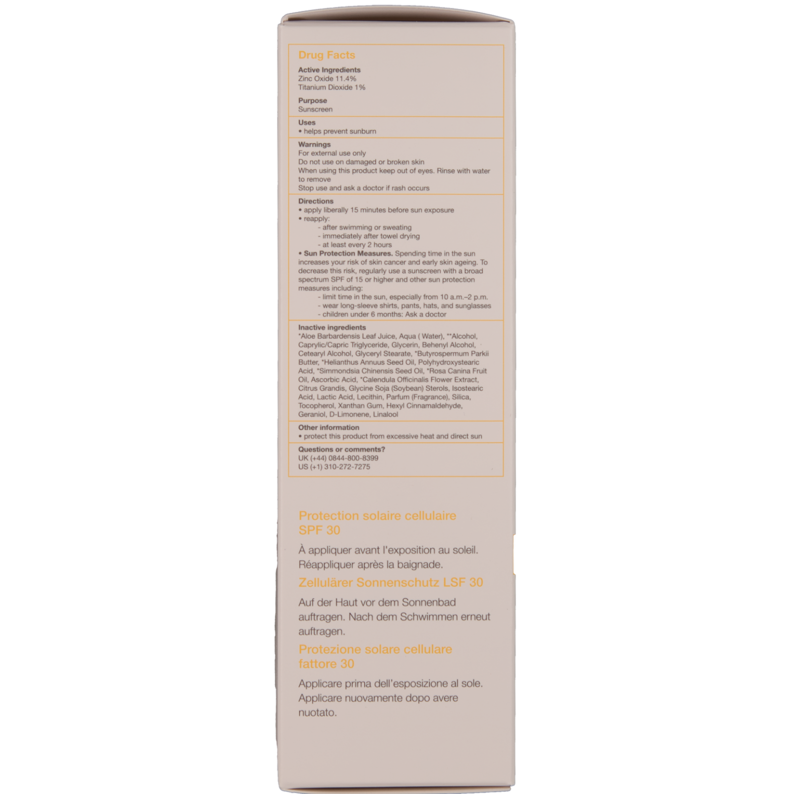 The Organic Pharmacy Zellschutz-Sonnencreme LSF 30, 100 ml