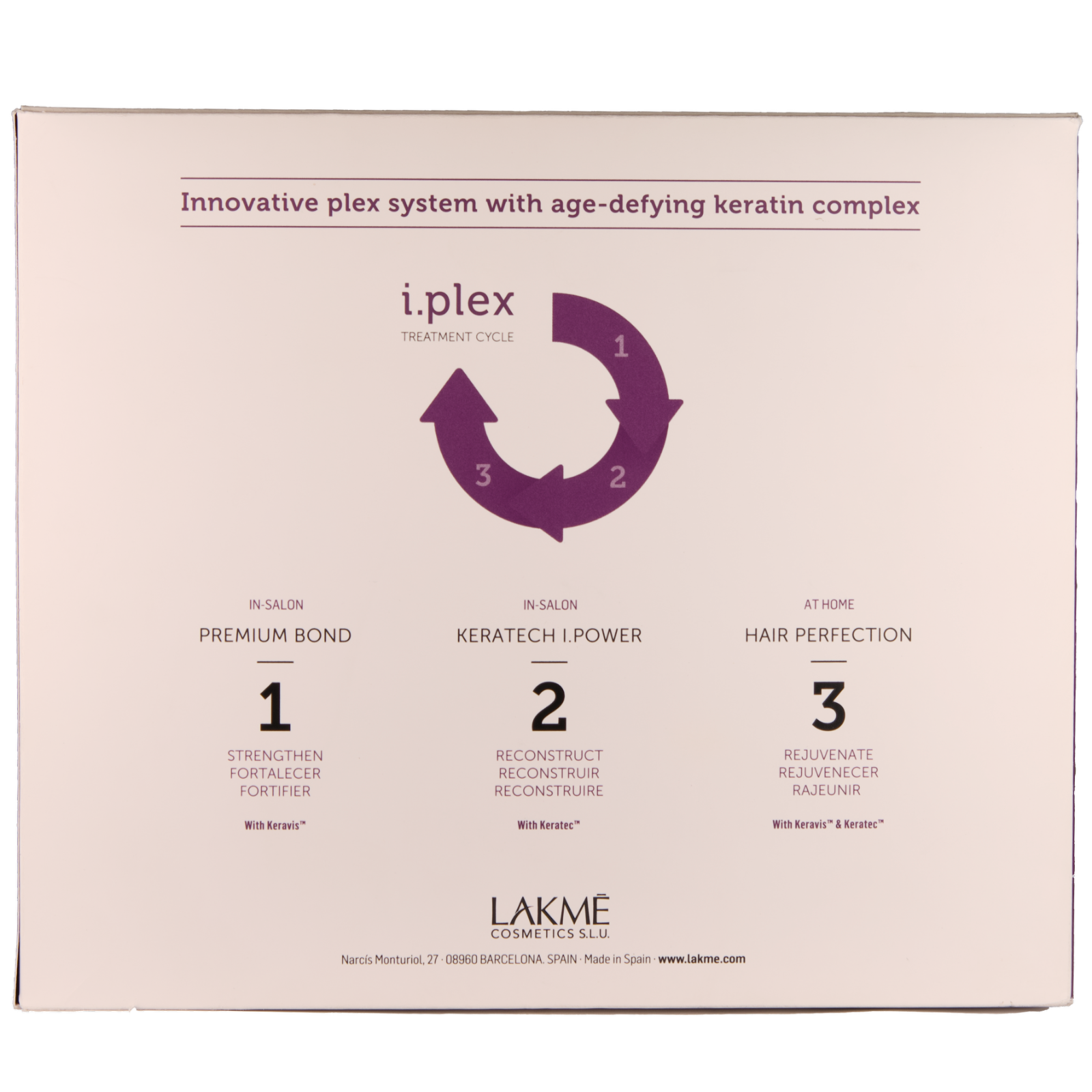 Lakme I.Plex Haarreparaturset 500 ml + Keratech I.Power 500 ml + Haarperfektionierung 3 x 10 ml