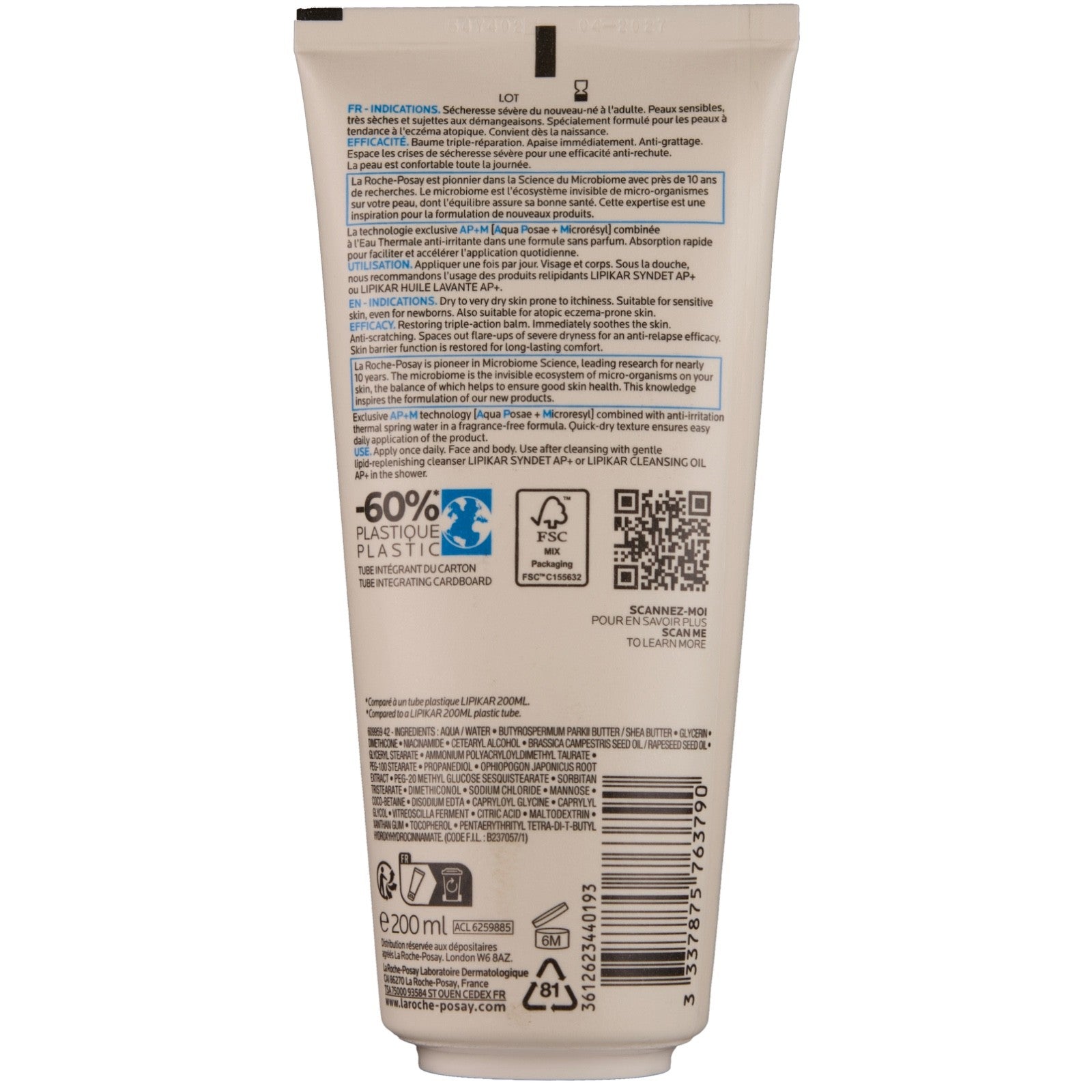 La Roche Posay Lipikar Ap+M Anti-Juckreiz und Trockenheit Körperlotion 200ml