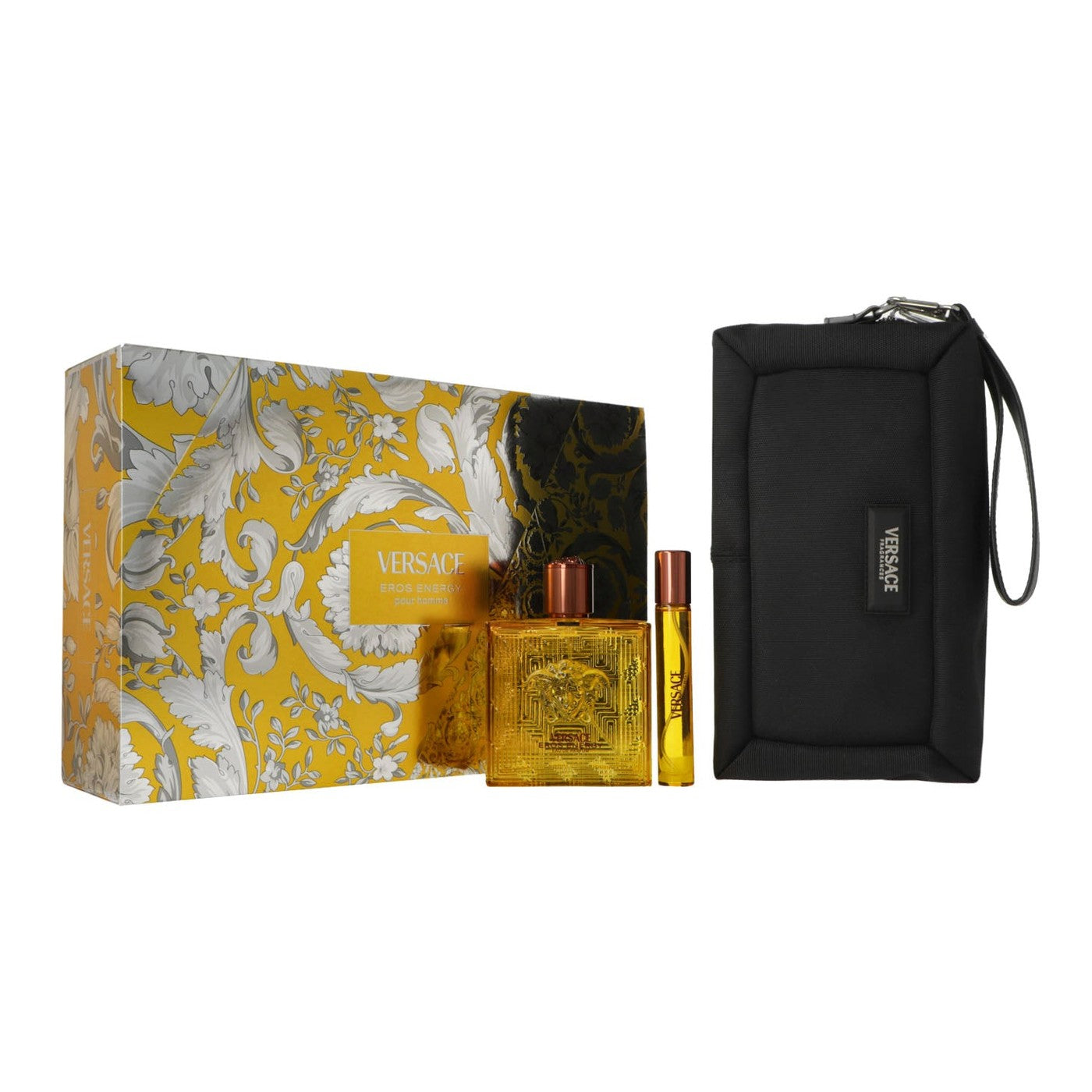 Set Versace Eros Energy Edp 100ml + Edp 10ml + Pouch