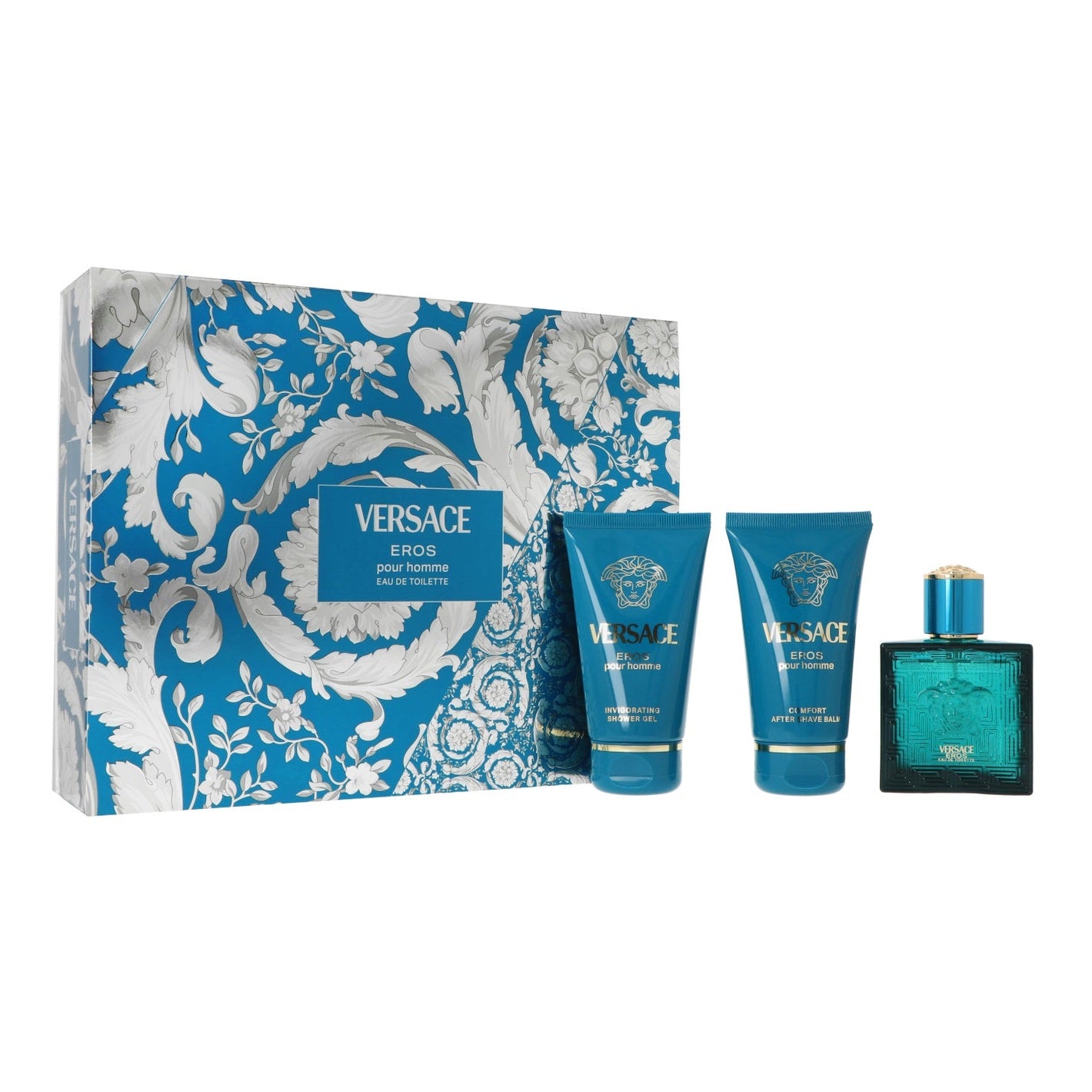 Set Versace Eros Pour Homme Edt 50ml + Shower Gel 50ml + After Shave Balm 50ml