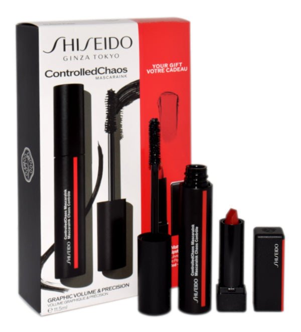 Set bestehend aus Shiseido Mascara 11,5 ml + Mini Modern Matte Lipstick 2,5 g