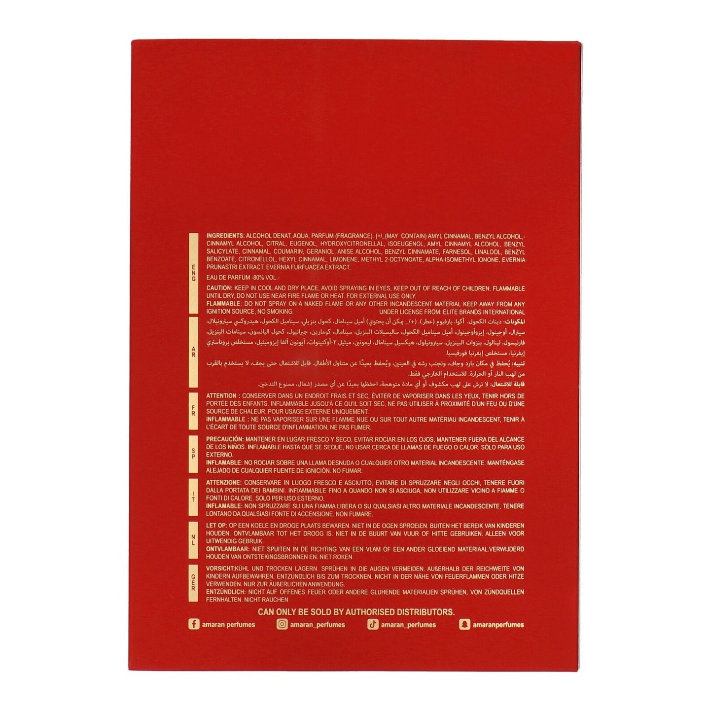 Amaran Exclusive Taraf Rouge Edp 100ml