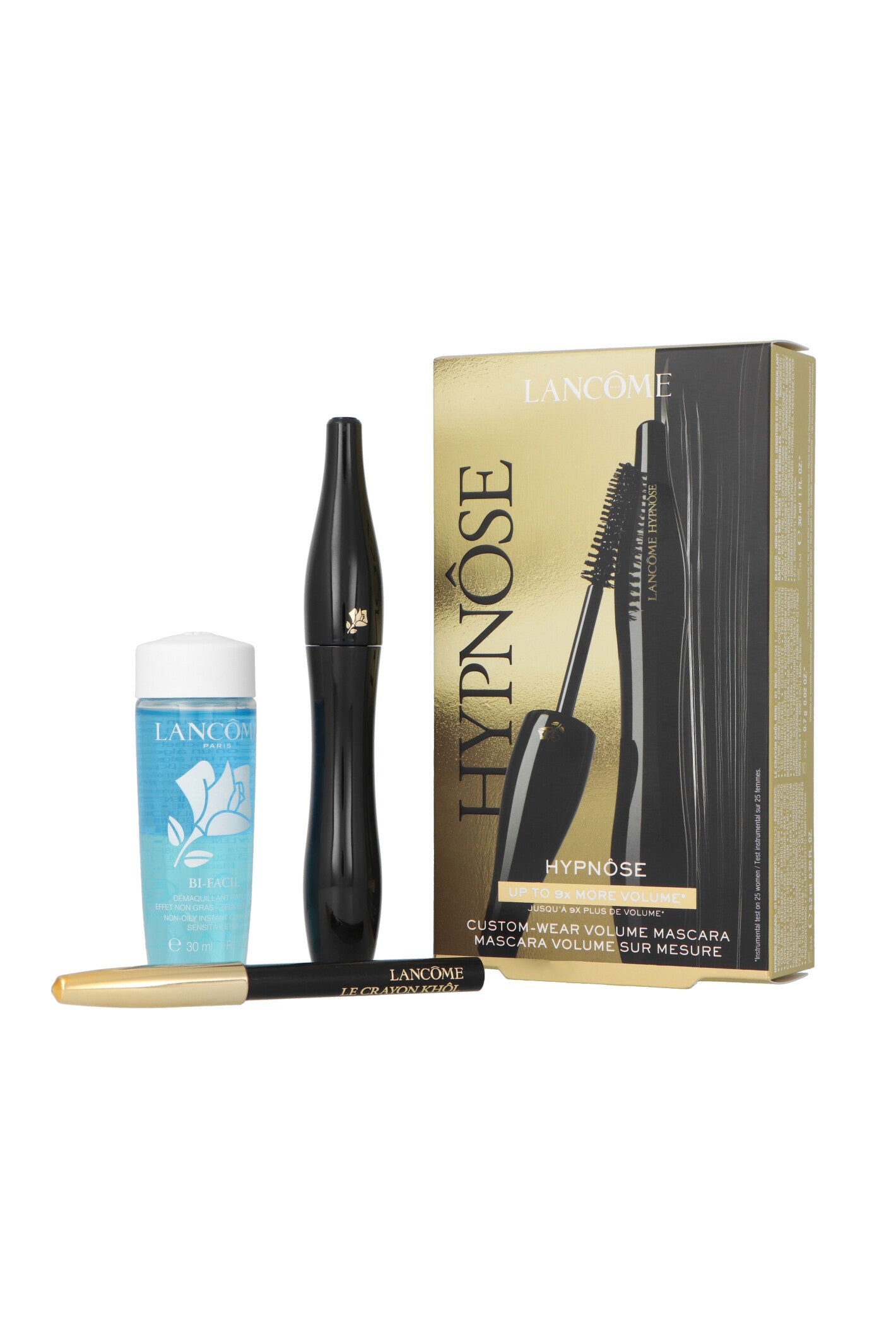 Zestaw Lancome Hypnose Mascara 6,2ml + Le Crayon Khol 01 Noir Eye Pencil 0,7g Mini + Bi-Facial Make-up Remover 30ml