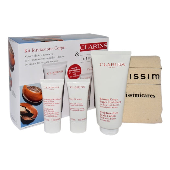 Set Clarins Body Lotion 200ml + Exfoliating Body Scrub 30ml + Body Firming 30ml