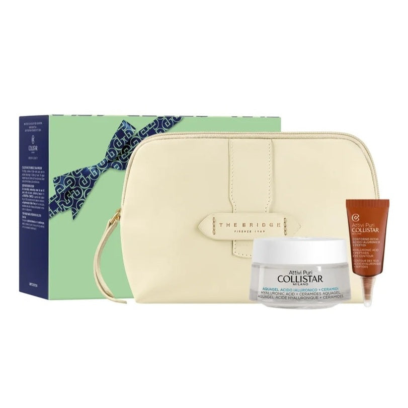 Set Collistar Unbox Your Beauty Attivi Puri Hyaluronic Acid 50ml + Mini Eye Contour 5ml + Cosmetic Bag