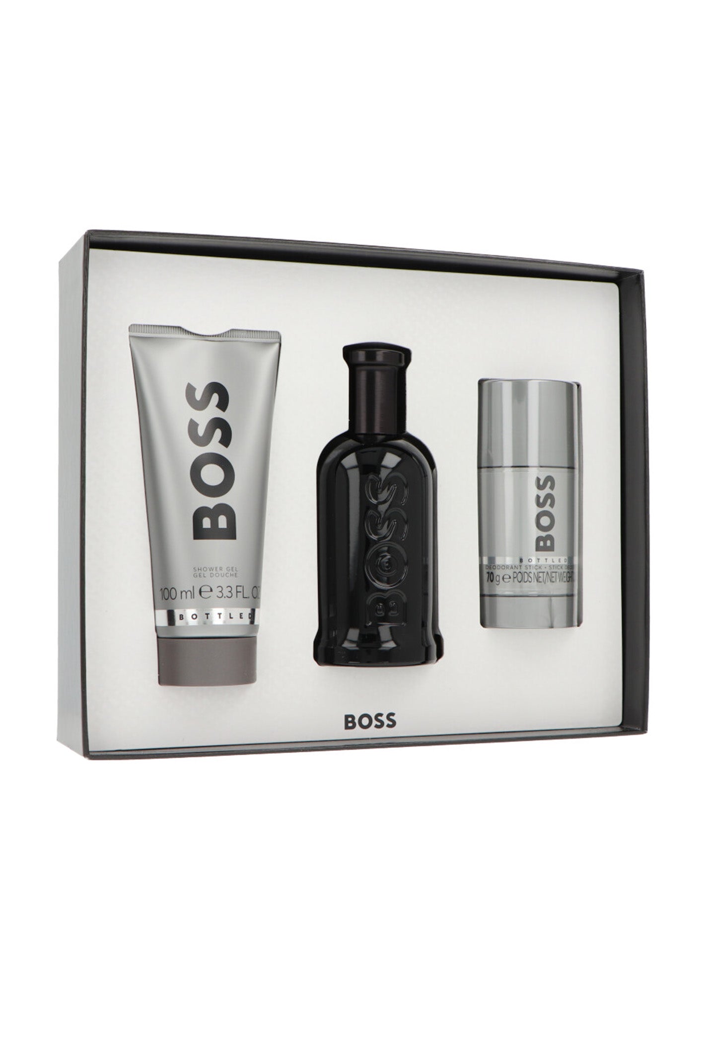 Hugo Boss Set: Flakonparfüm 100 ml + Deostick 75 ml + Duschgel 100 ml