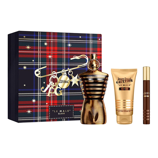 Set Jean Paul Gaultier Le Male Elixir Parfum 125ml + Shower Gel 75ml + Parfum 10ml