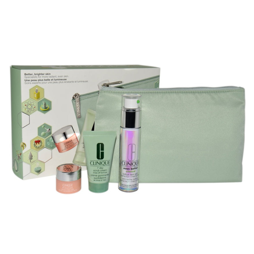 Set Clinique Even Better Clinical Radical Dark Spot Corrector + Interrupter + 7Day Scrub 30ml + All About Eyes 5ml