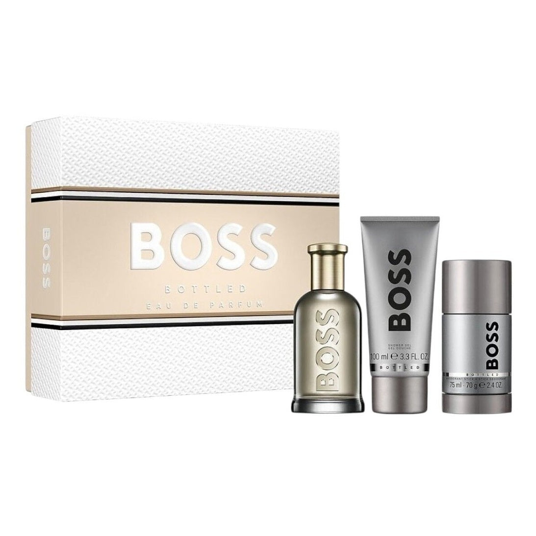 Set Hugo Boss Bottled Edp 100ml + Shower Gel 100ml + Deodorant Stick 75ml