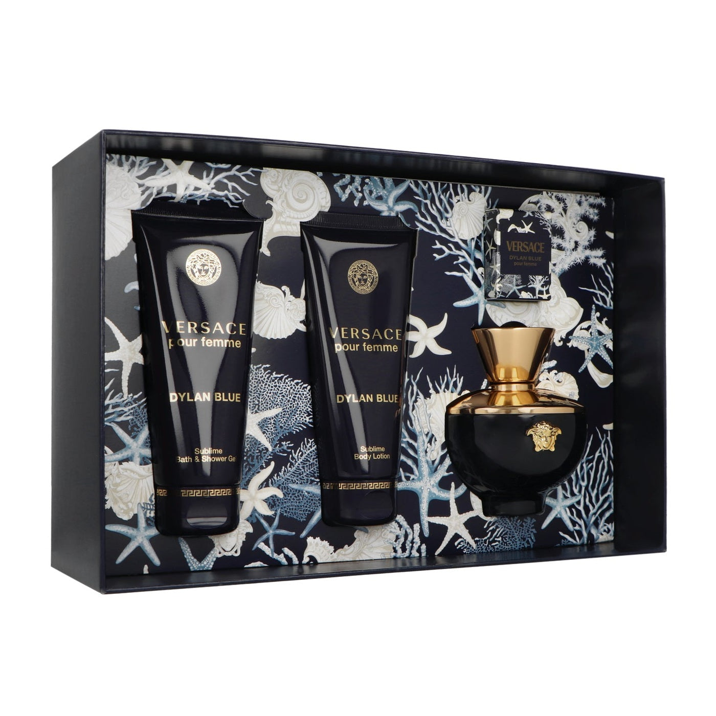 Zestaw Versace Dylan Blue Pour Femme Edp 100ml + Shower Gel 100ml + Body Lotion 100ml + Edp 5ml
