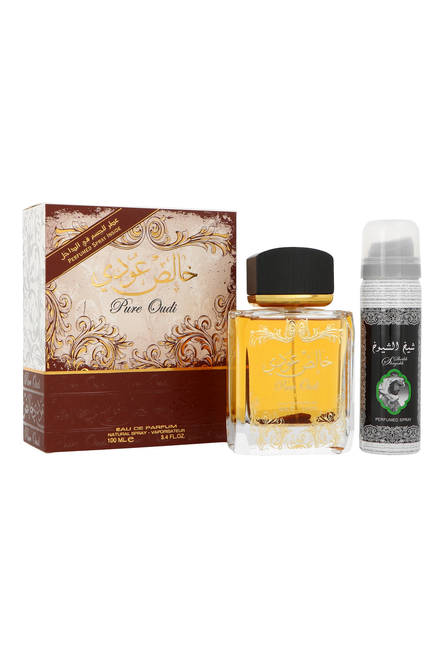 Set Lattafa Pure Oudi Edp 100ml + Deodorant 50ml