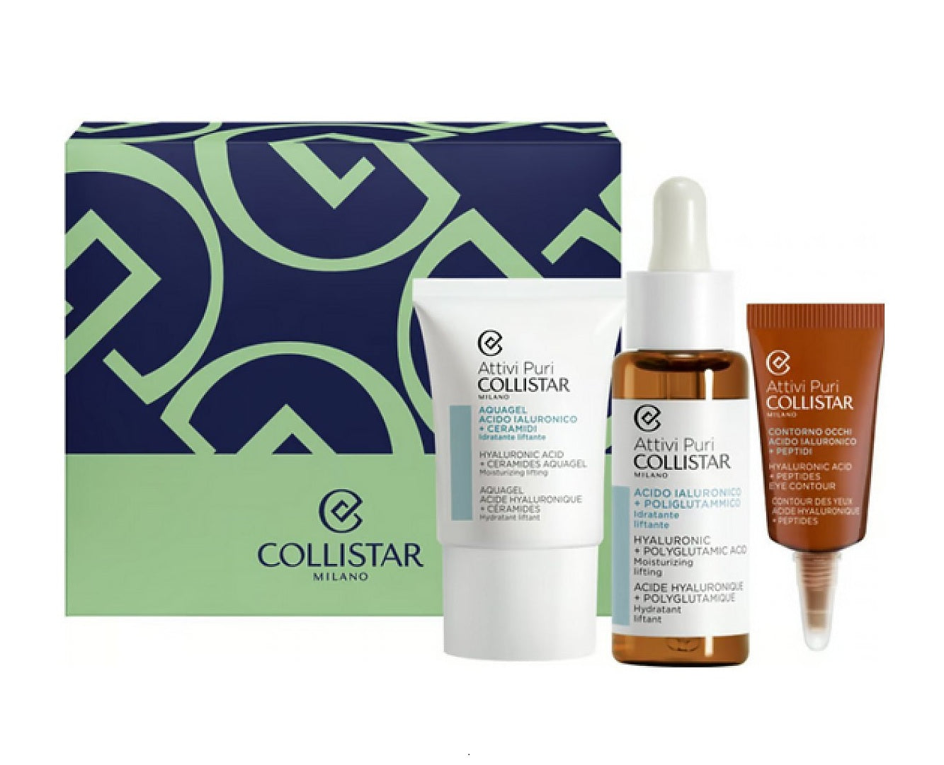 Set Collistar Hyaluronic Acid & Polyglutamic Acid 30ml + Hyaluronic Acid AquaGel & Ceramides 15ml + Hyaluronic Acid Eye Contour 5ml