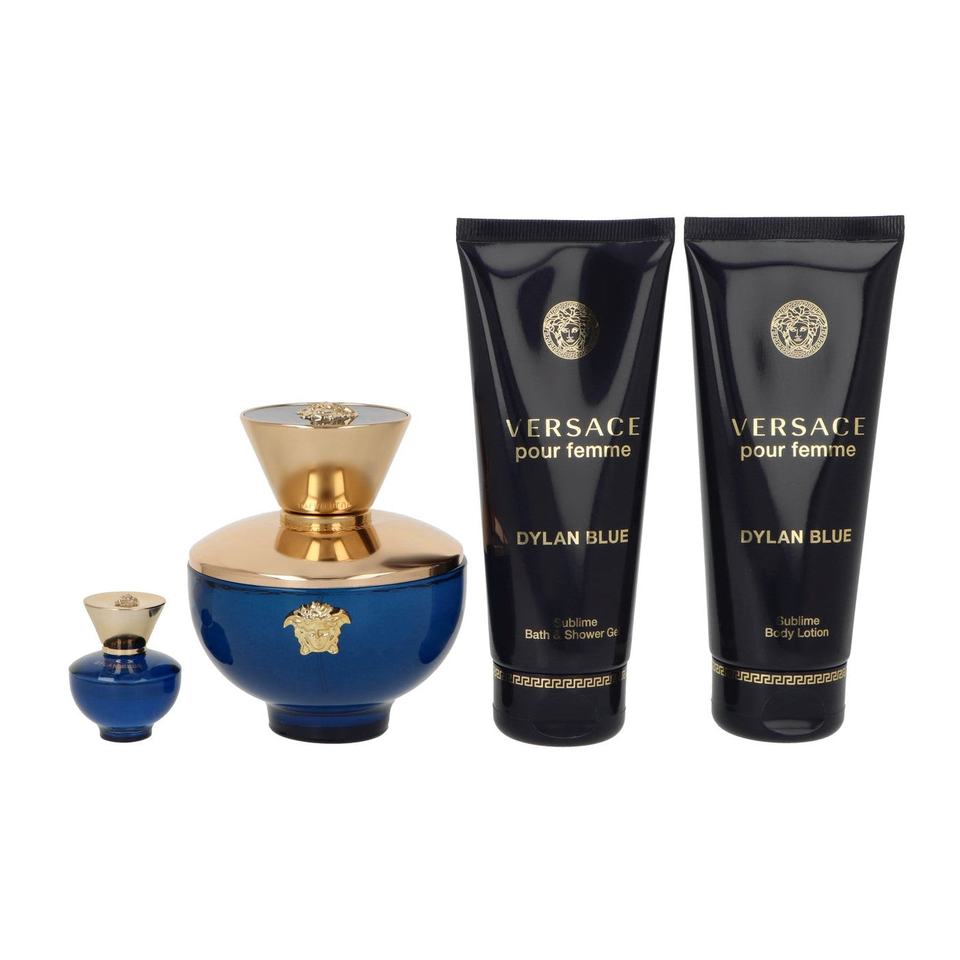 Zestaw Versace Dylan Blue Pour Femme Edp 100ml + Body Lotion 100ml + Shower Gel 100ml + Edp 5ml