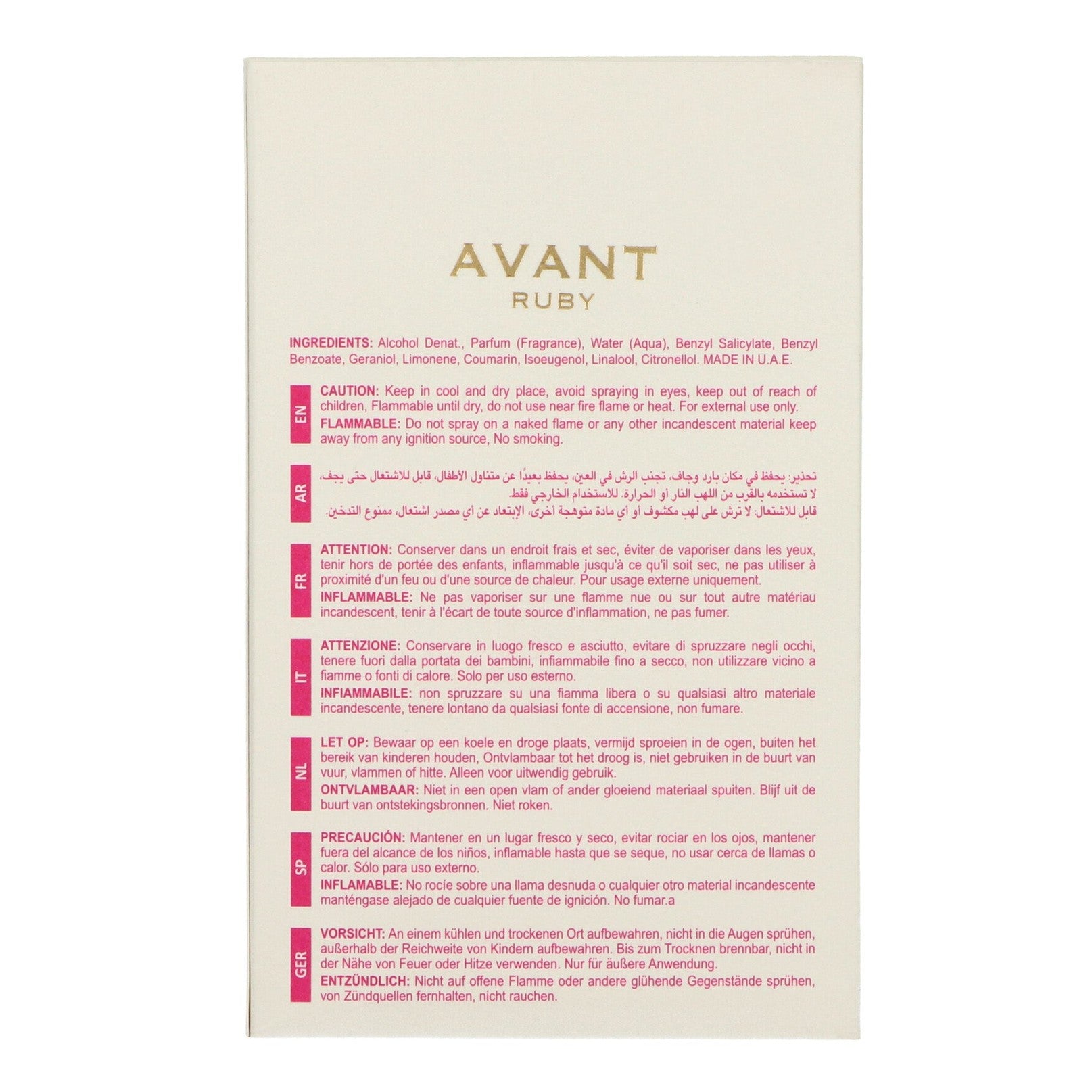 Maison Alhambra Avant Ruby Edp 100ml