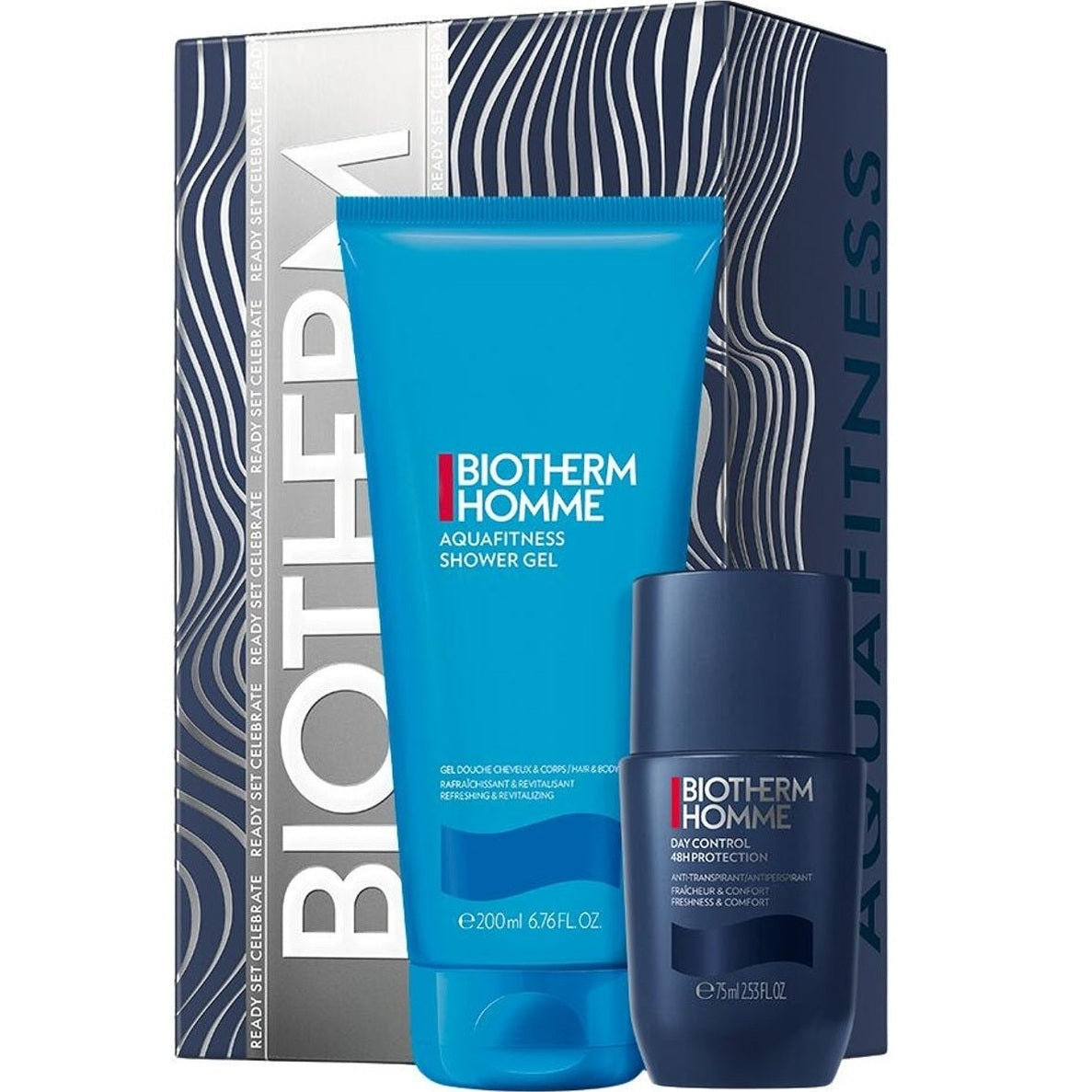 Set Biotherm Homme Aquafitness Shower Gel 200ml + Deo Roll-On 75ml