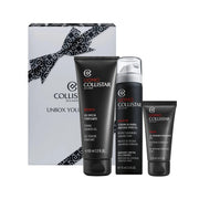 Set Collistar Uomo Unbox Your Style Perfekt Haftender Rasierschaum Für Empfindliche Haut 75ml + Belebendes Duschgel 100ml + Energie-Reinigungs-Gel 30ml