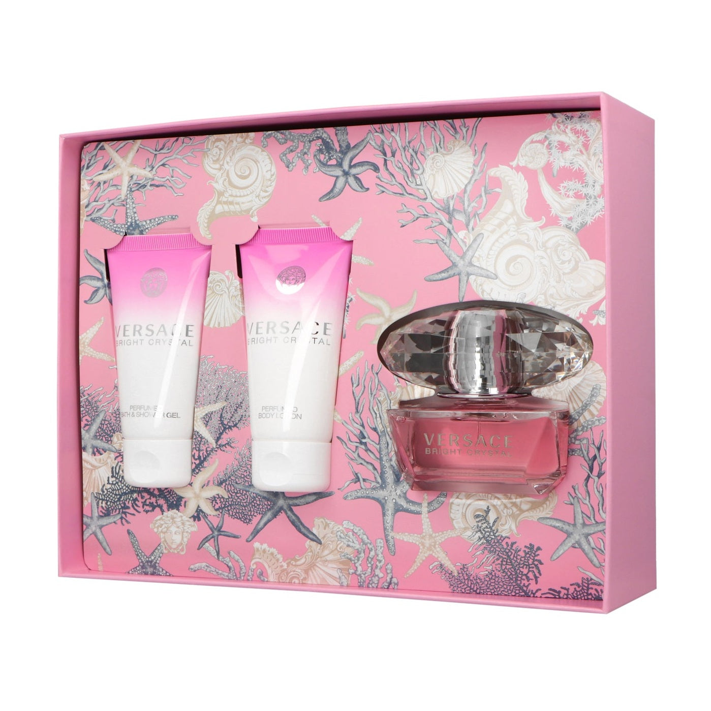 Set Versace Bright Crystal Edt 50ml + Duschgel 50ml + Body Lotion 50ml