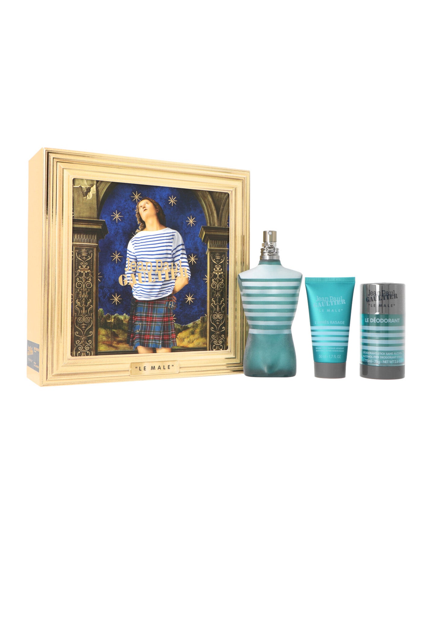 Jean Paul Gaultier Le Male Eau de Toilette 125 ml + After Shave Balsam 50 ml + Deodorant-Stick 75 g