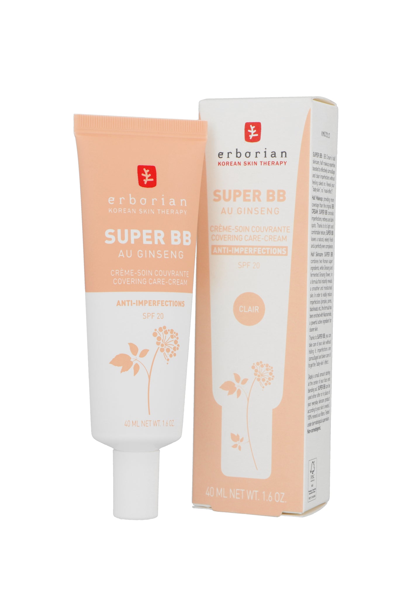 Erborian Super BB Covering Care-Cream SPF20 Clair 40ml