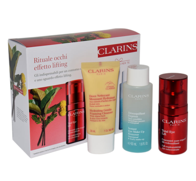 Set: Clarins Total Eye Lift 15 ml + Instant Eye Make Up Remover 50 ml + Mascara Supralift & Curl 3 ml