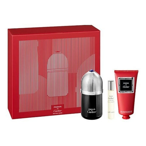 Set Cartier De Pasha Edition Noire Edt 100ml + Edt 10ml + Shower Gel 100ml