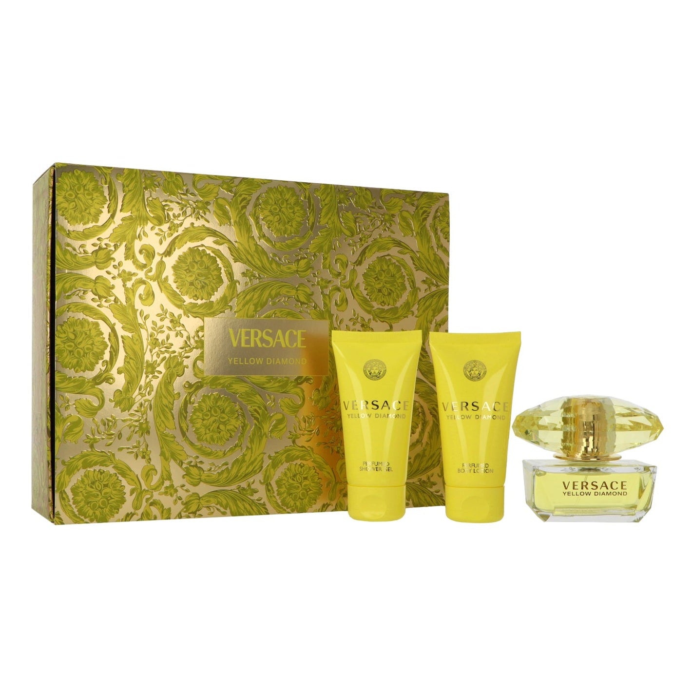 Set Versace Yellow Diamond Edt 50ml + Shower Gelml + Body Lotion 50ml