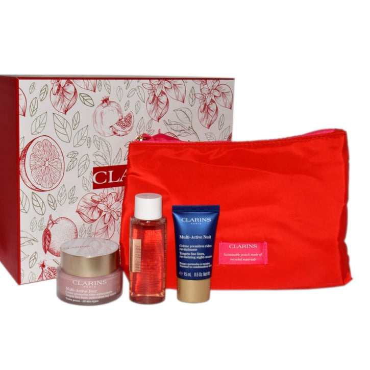 Set Clarins Multi-Active Day Cream 50ml + Multi Active Night Cream 15ml + Cleansing Micellar Water 50ml