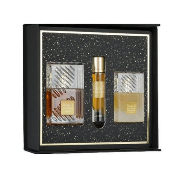 Set Lattafa Khamrah Edp 100ml + Edp 12ml + Hair Mist 50ml