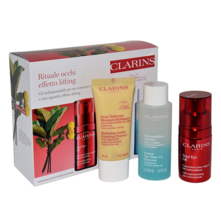 Set Clarins Total Eye Lift 15ml + Instant Eye Make Up Remover 50ml + Mascara Supralift & Curl 3ml