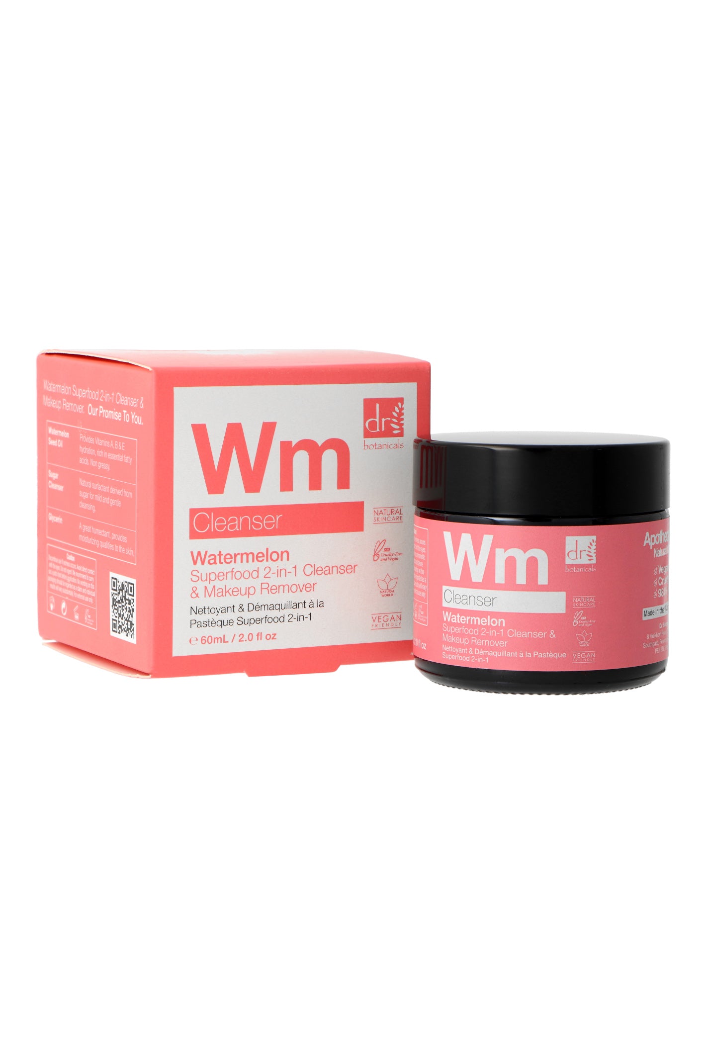 Dr. Botanicals Wassermelonen-Superfood 2-in-1-Reinigungsgel & Make-up-Entferner 60 ml