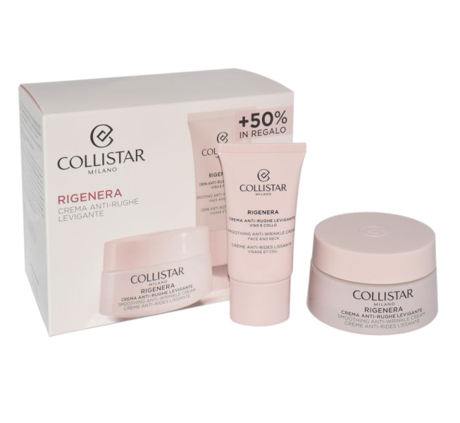Set Collistar Rigenera Smoothing Anti Wrinkle Cream 50ml + Smoothing Anti Wrinkle Cream Face And Neck 25 ml